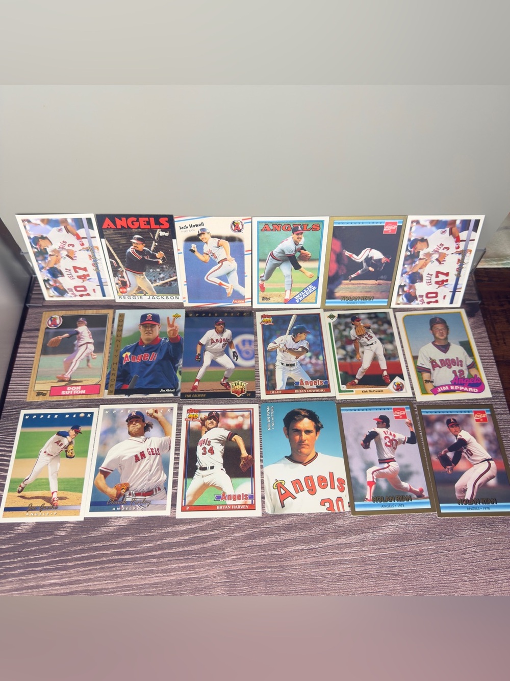 California Angels Baseball Card Lot (18) Ryan Abbott Salmon 90s